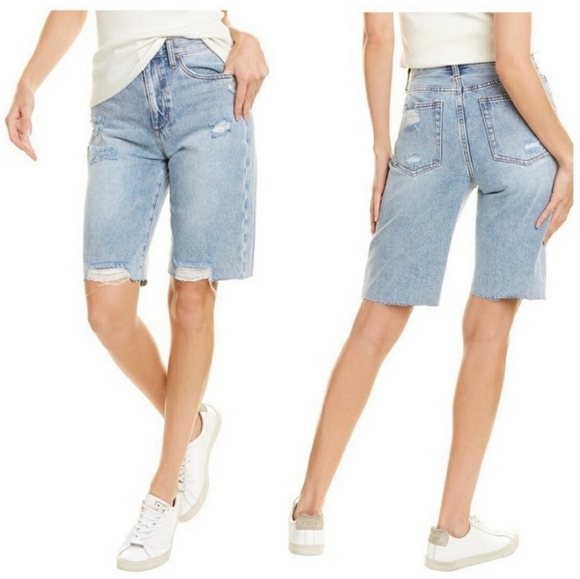 Joes Jeans Easy Bermuda Distressed Denim Shorts NEW - Picture 2 of 8